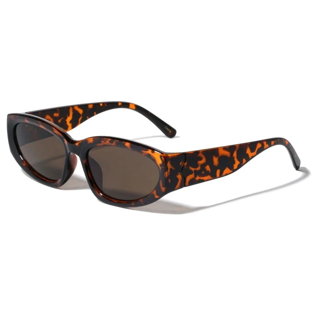 Tortoise Sunglasses Womens Oval Frames Retro Fashion Sun Glasses Elegant Driving
